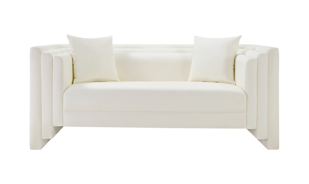 Meridian Furniture Everett Vegan Leather Upholstered Loveseat Sofa-Jennifer Furniture