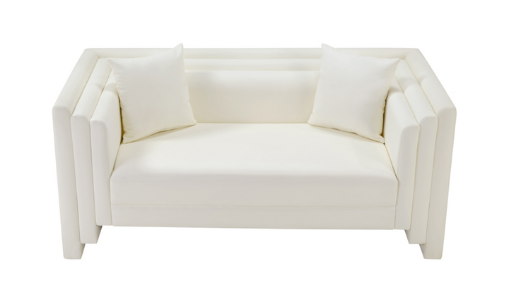 Meridian Furniture Everett Vegan Leather Upholstered Loveseat Sofa-Jennifer Furniture