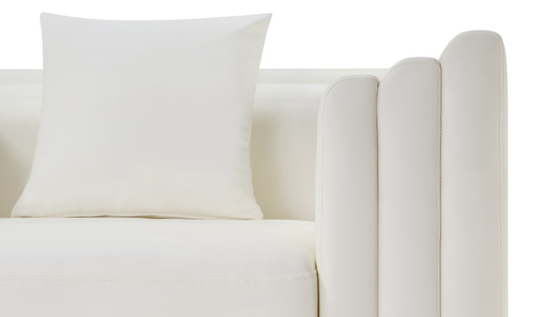 Meridian Furniture Everett Vegan Leather Upholstered Loveseat Sofa-Jennifer Furniture