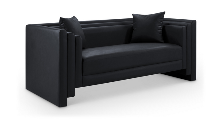 Meridian Furniture Everett Vegan Leather Upholstered Loveseat Sofa-Jennifer Furniture