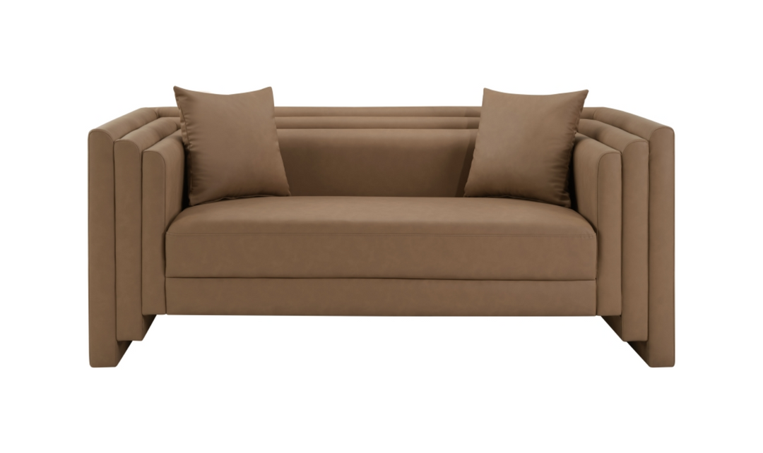 Meridian Furniture Everett Vegan Leather Upholstered Loveseat Sofa