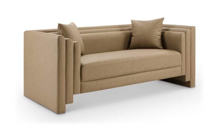 Meridian Furniture Everett Vegan Leather Upholstered Loveseat Sofa