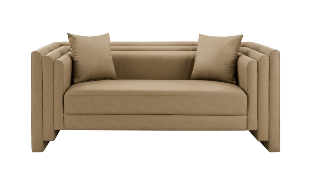 Meridian Furniture Everett Vegan Leather Upholstered Loveseat Sofa