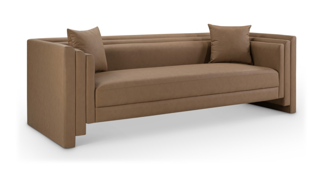 Meridian Furniture Everett Vegan Leather Upholstered Sofa-Jennifer Furniture