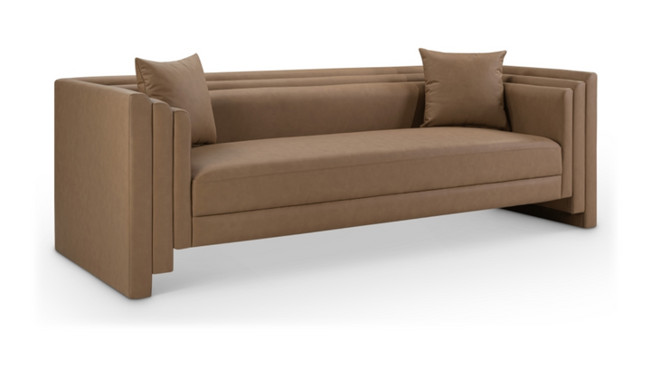 Meridian Furniture Everett Vegan Leather Upholstered Sofa-Jennifer Furniture