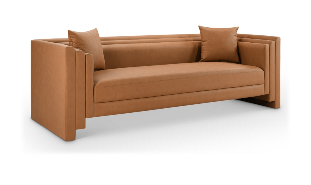 Meridian Furniture Everett Vegan Leather Upholstered Sofa