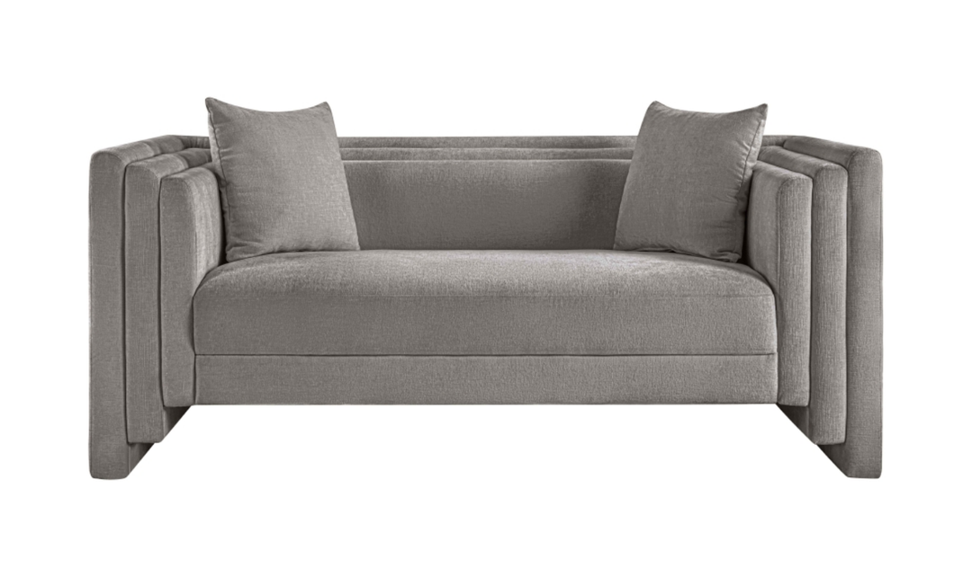 Meridian Furniture Everett Chenille Fabric Upholstered Loveseat Sofa