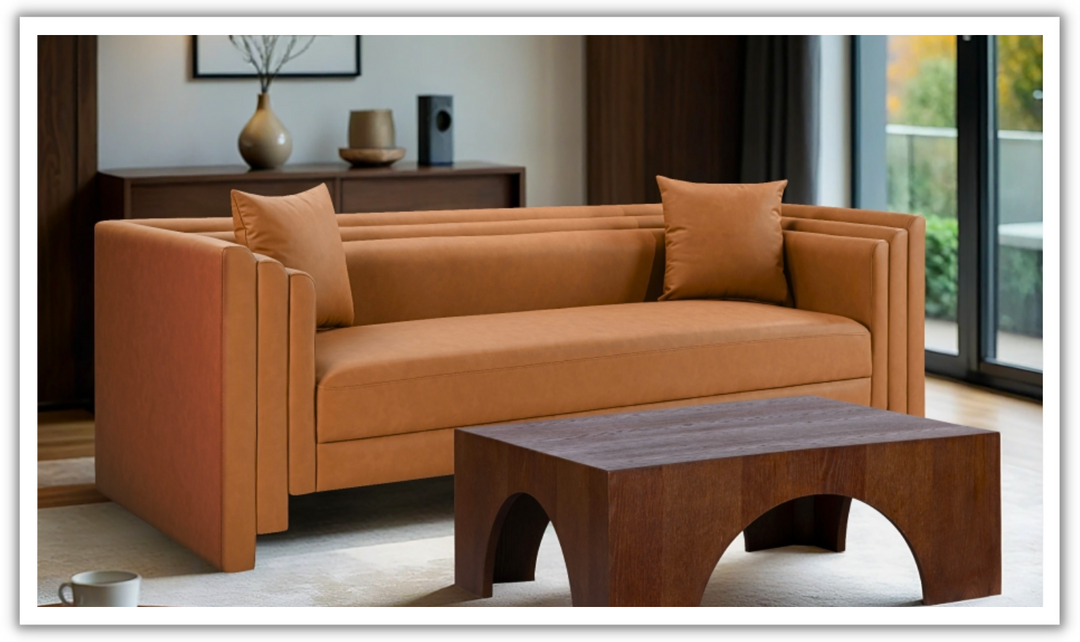 Meridian Furniture Everett Vegan Leather Upholstered Sofa-Jennifer Furniture