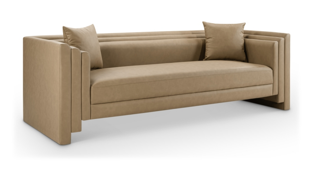 Meridian Furniture Everett Vegan Leather Upholstered Sofa-Jennifer Furniture