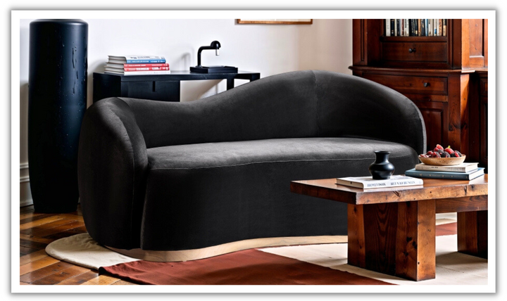 Meridian Furniture Gustavo 2-Seater Velvet Fabric Upholstered Loveseat-jennifer furniture