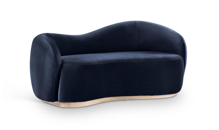 Meridian Furniture Gustavo 2-Seater Velvet Fabric Upholstered Loveseat-jennifer furniture