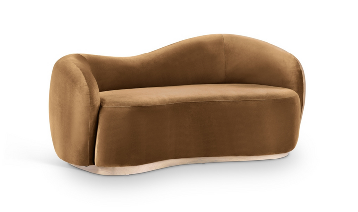 Meridian Furniture Gustavo 2-Seater Velvet Fabric Upholstered Loveseat-jennifer furniture
