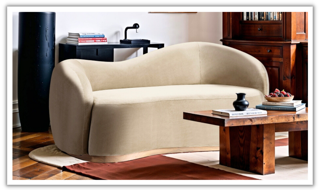 Meridian Furniture Gustavo 2-Seater Velvet Fabric Upholstered Loveseat-jennifer furniture