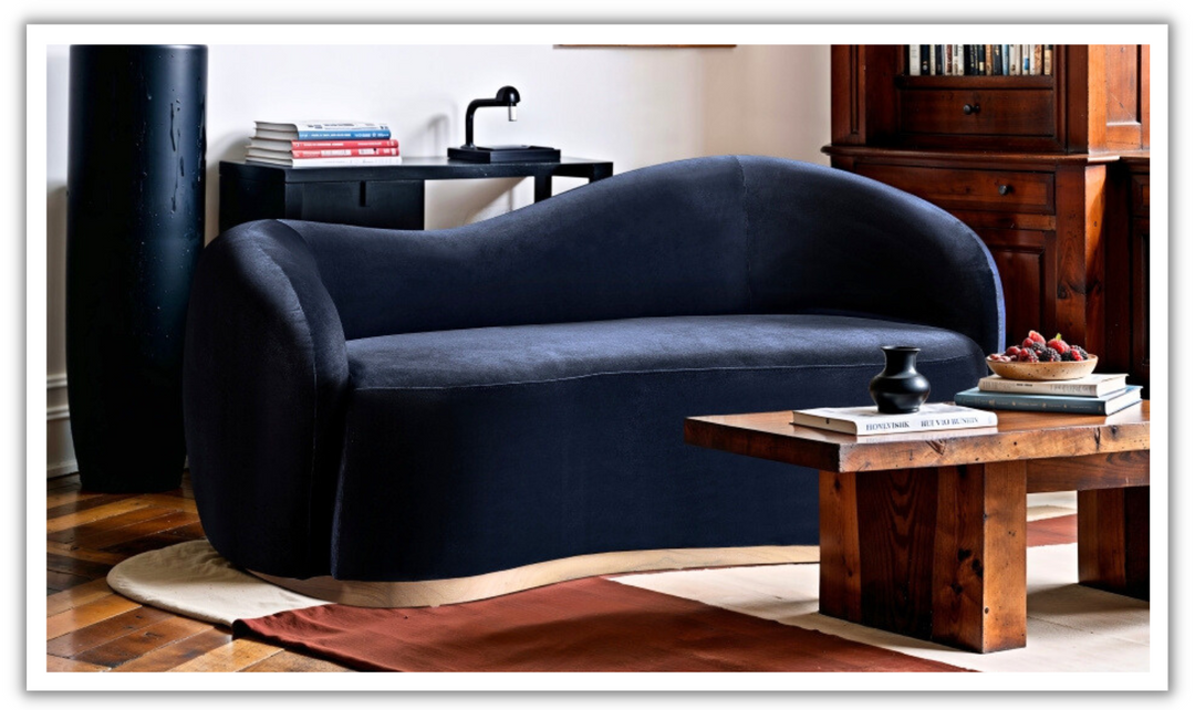 Meridian Furniture Gustavo 2-Seater Velvet Fabric Upholstered Loveseat-jennifer furniture