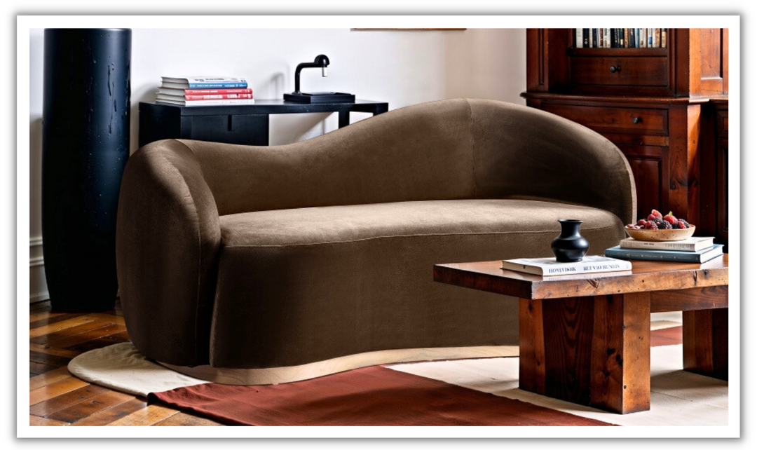 Meridian Furniture Gustavo 2-Seater Velvet Fabric Upholstered Loveseat-jennifer furniture