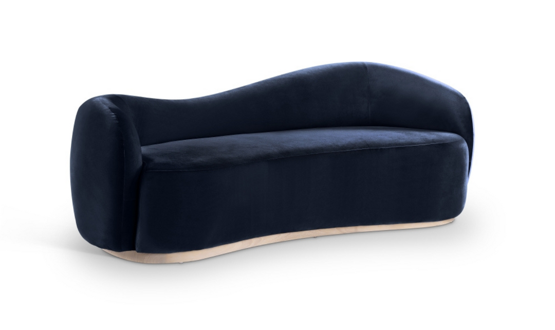 Meridian Furniture Gustavo 3-Seater Velvet Fabric Upholstered Sofa