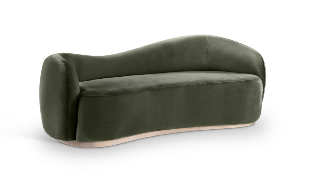 Meridian Furniture Gustavo 3-Seater Velvet Fabric Upholstered Sofa