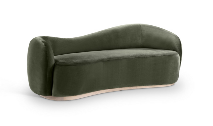 Meridian Furniture Gustavo 3-Seater Velvet Fabric Upholstered Sofa