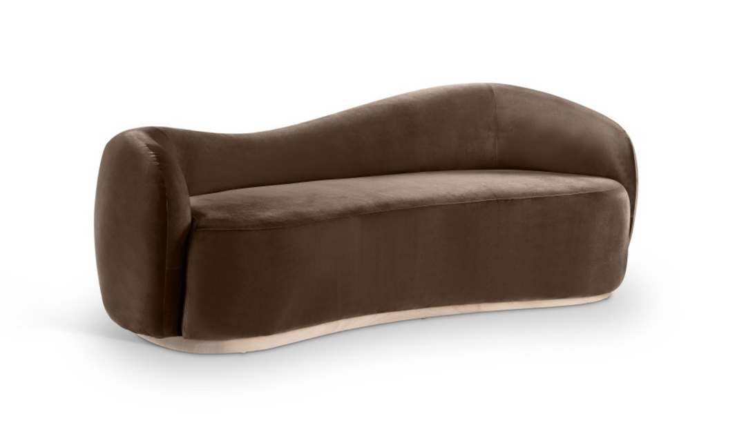Meridian Furniture Gustavo 3-Seater Velvet Fabric Upholstered Sofa