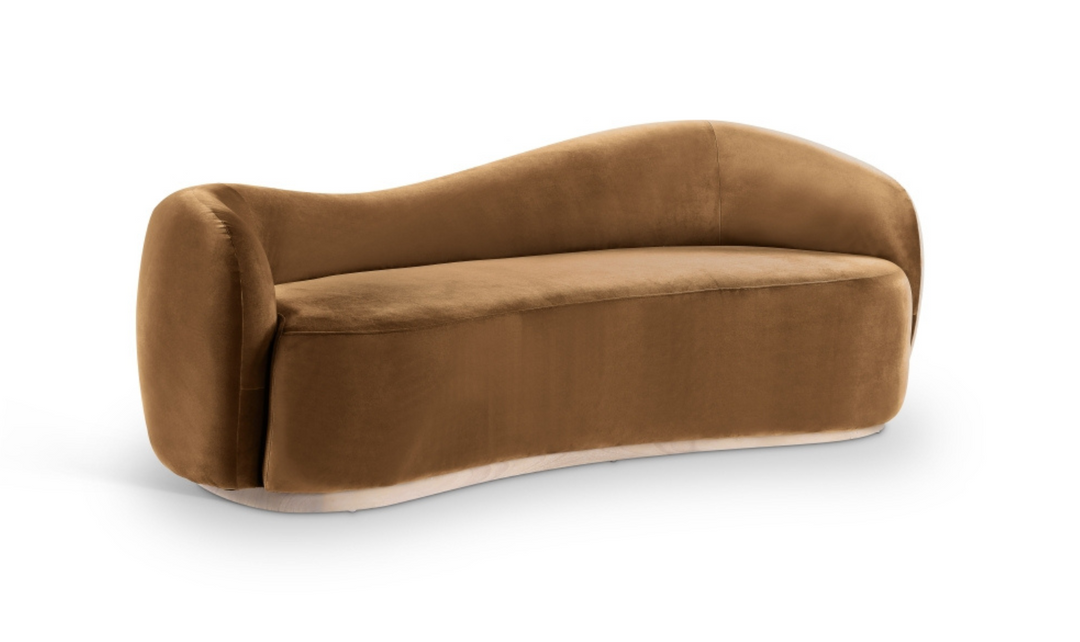 Meridian Furniture Gustavo 3-Seater Velvet Fabric Upholstered Sofa