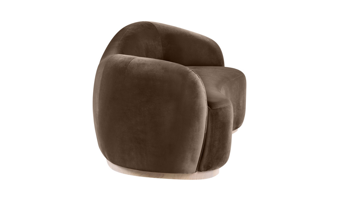 Meridian Furniture Gustavo 3-Seater Velvet Fabric Upholstered Sofa