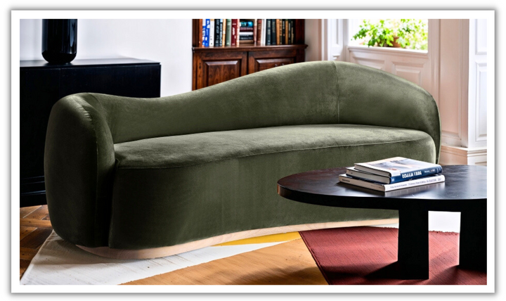 Meridian Furniture Gustavo 3-Seater Velvet Fabric Upholstered Sofa