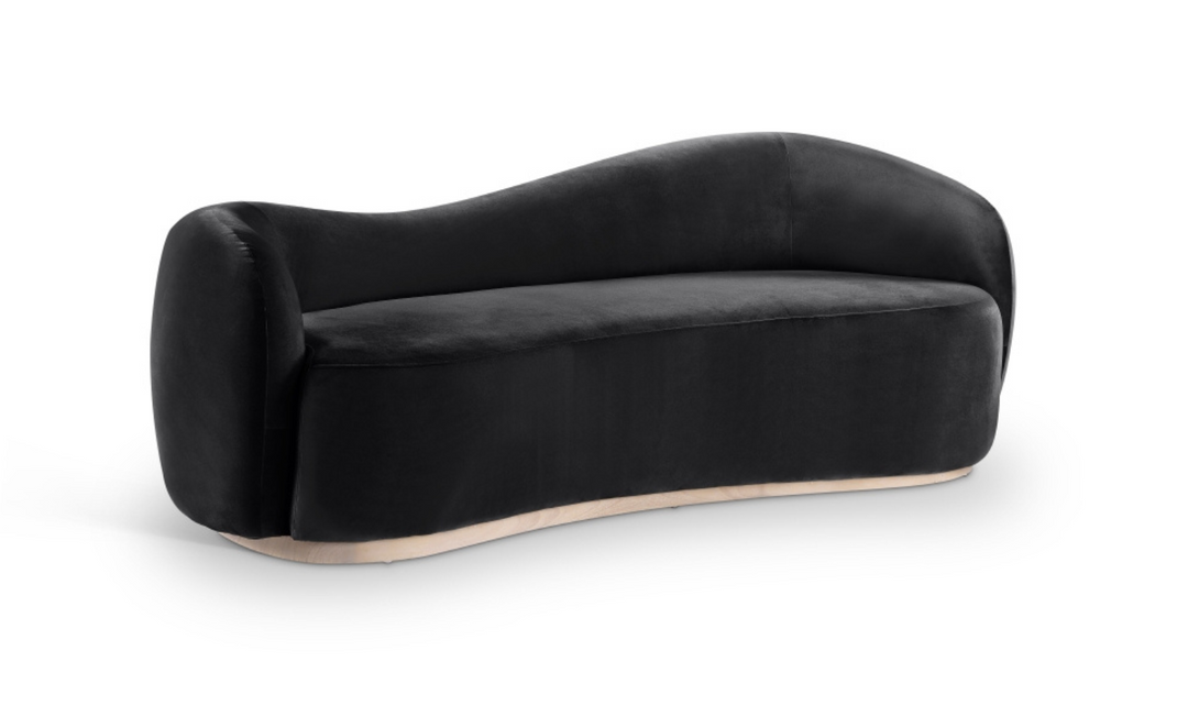 Meridian Furniture Gustavo 3-Seater Velvet Fabric Upholstered Sofa