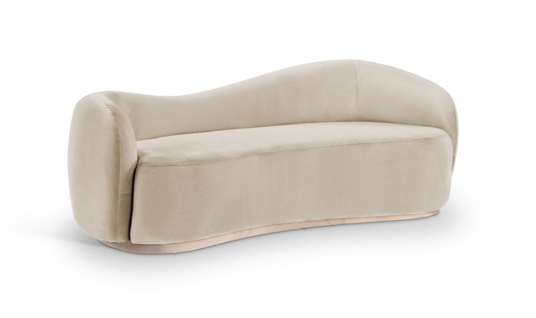 Meridian Furniture Gustavo 3-Seater Velvet Fabric Upholstered Sofa