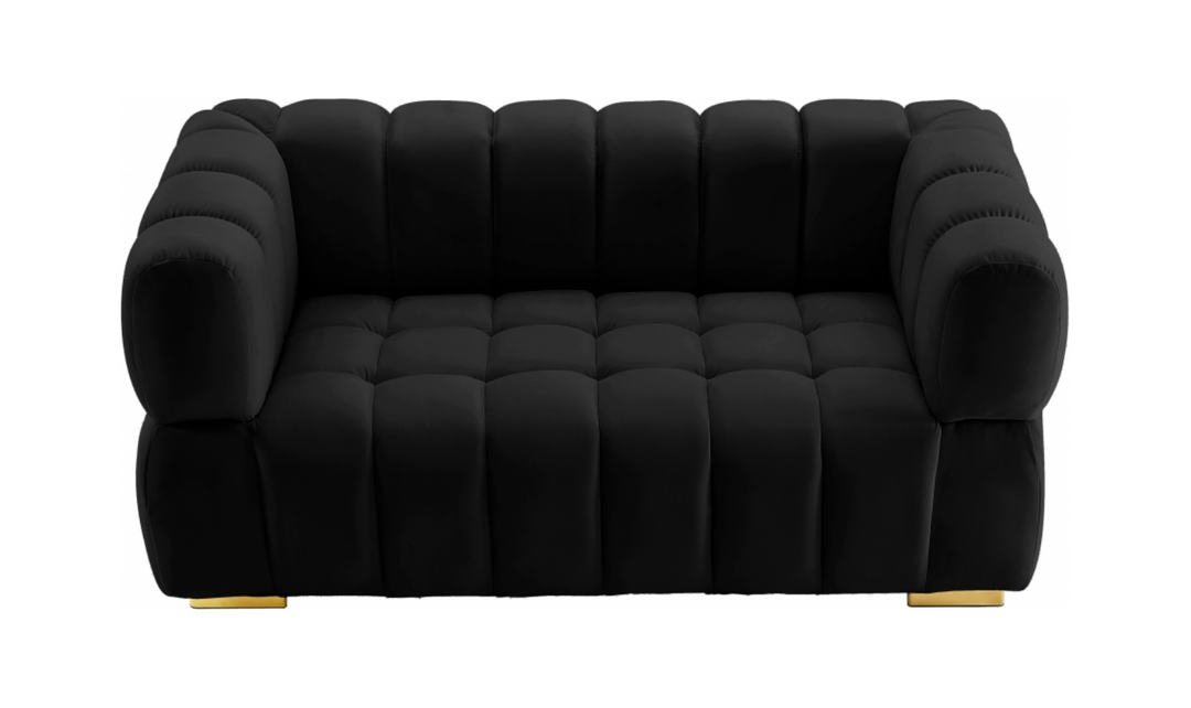 Meridian Furniture  Gwen Velvet Upholstered Loveseat Sofa