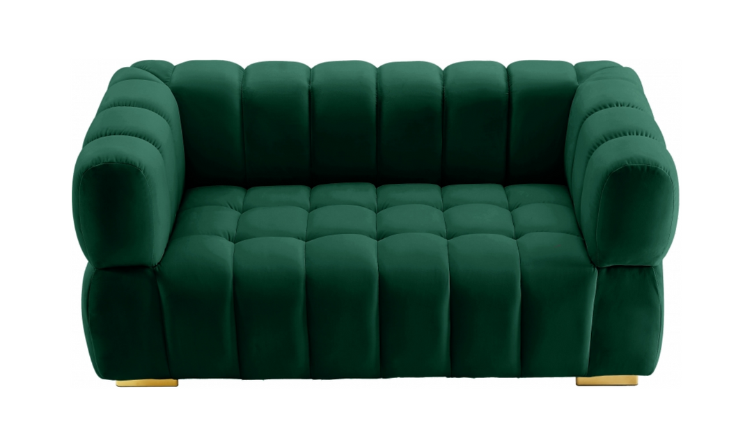 Meridian Furniture  Gwen Velvet Upholstered Loveseat Sofa-Jennifer Furniture