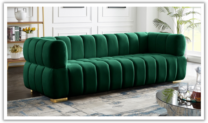 Meridian Furniture Gwen Velvet Upholstered Sofa-Jennifer Furniture