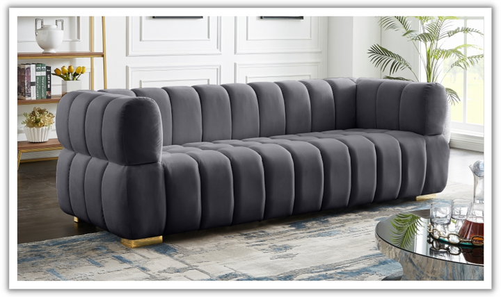 Meridian Furniture Gwen Velvet Upholstered Sofa