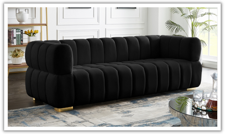 Meridian Furniture Gwen Velvet Upholstered Sofa-Jennifer Furniture