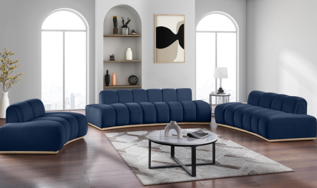 Meridian Furniture Jace Tufted Velvet Fabric Upholstered Loveseat