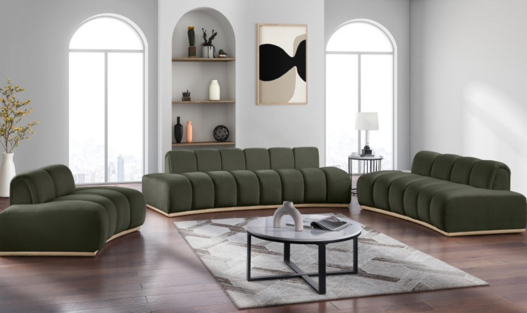 Meridian Furniture Jace Tufted Velvet Fabric Upholstered Loveseat