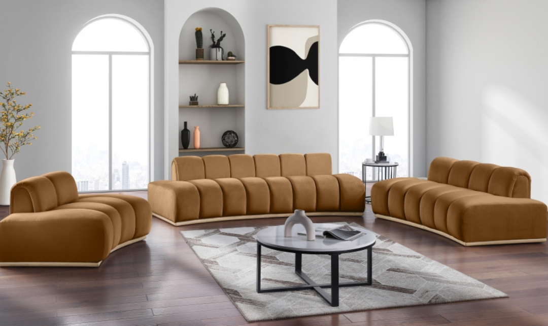 Meridian Furniture Jace Tufted Velvet Fabric Upholstered Loveseat