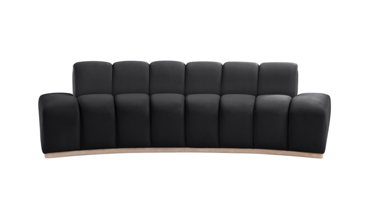 Meridian Furniture Jace 3-Seater Tufted Velvet Fabric Upholstered Sofa