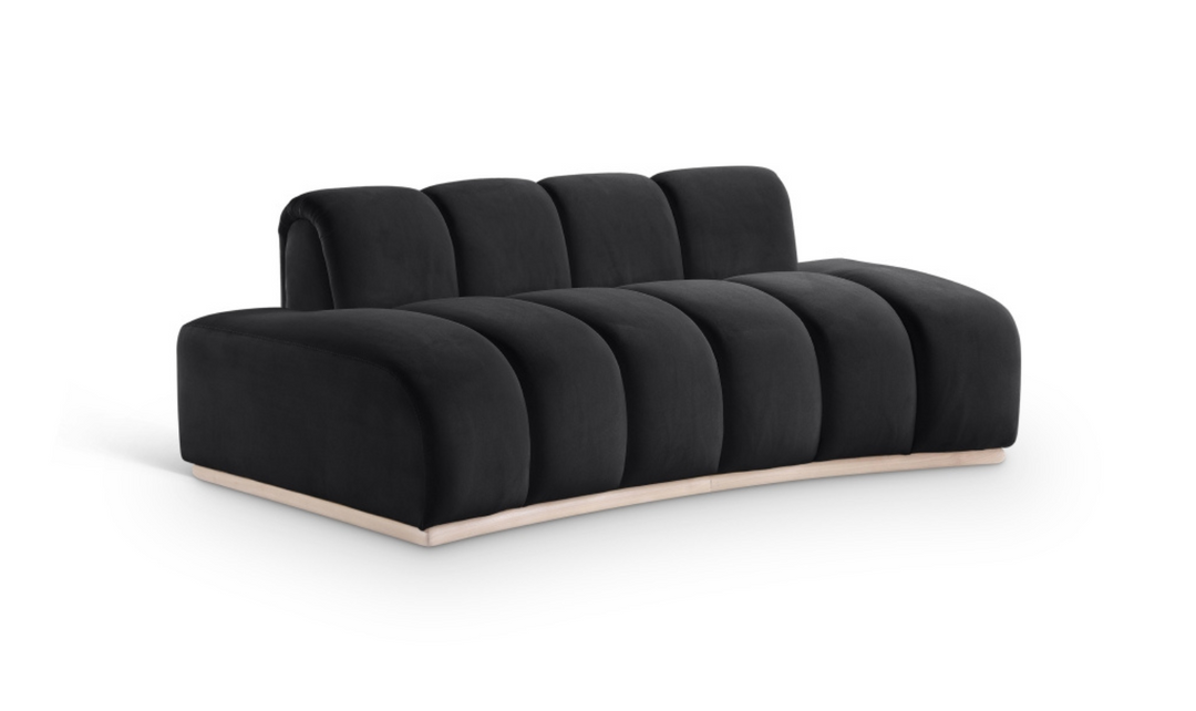 Meridian Furniture Jace Tufted Velvet Fabric Upholstered Loveseat