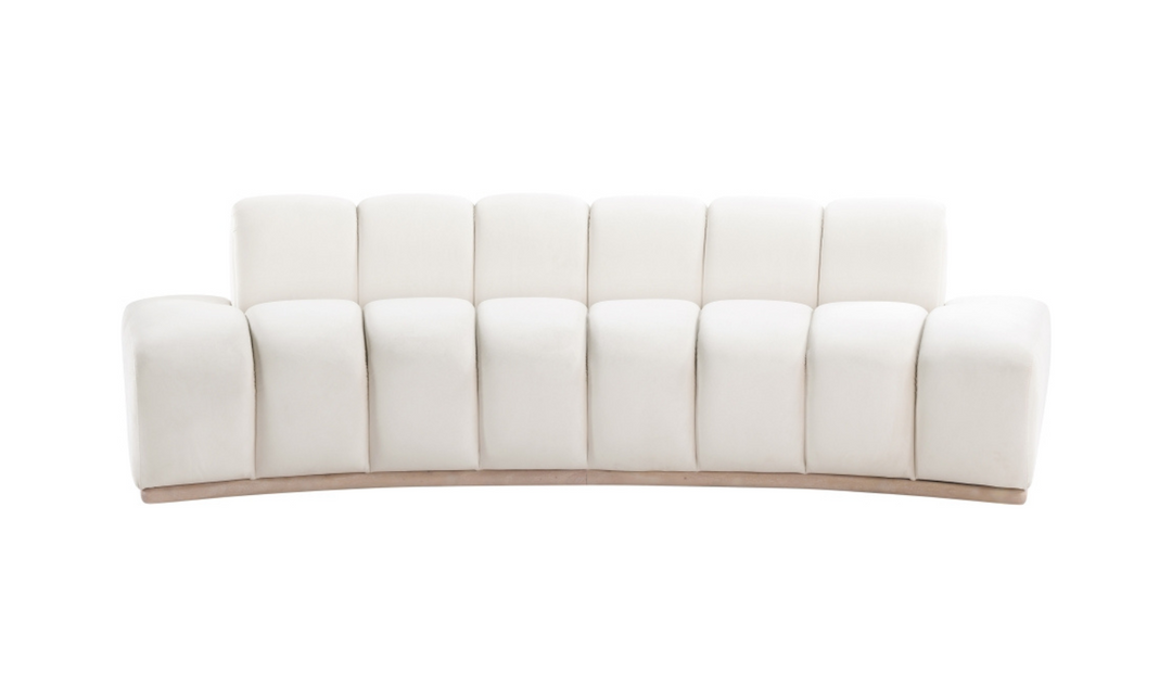 Meridian Furniture Jace 3-Seater Tufted Velvet Fabric Upholstered Sofa
