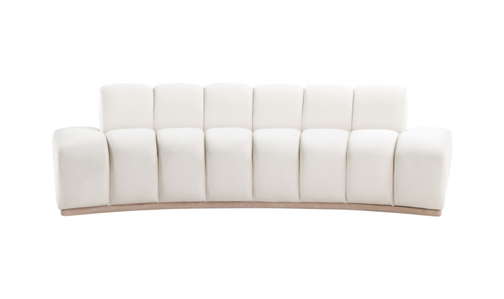 Meridian Furniture Jace 3-Seater Tufted Velvet Fabric Upholstered Sofa