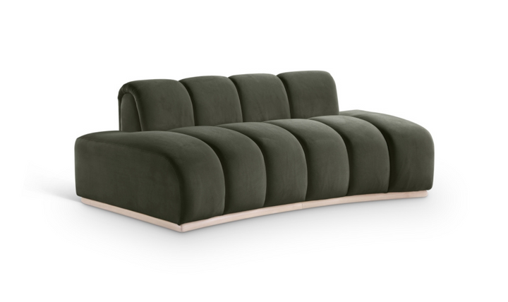 Meridian Furniture Jace Tufted Velvet Fabric Upholstered Loveseat