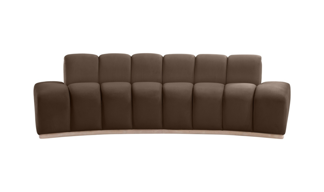Meridian Furniture Jace 3-Seater Tufted Velvet Fabric Upholstered Sofa