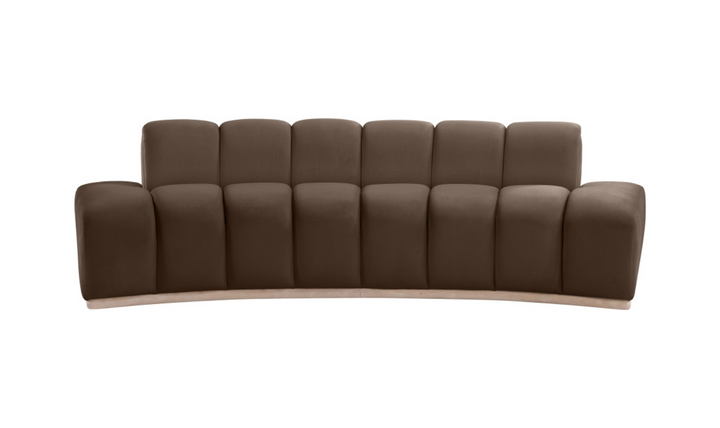 Meridian Furniture Jace 3-Seater Tufted Velvet Fabric Upholstered Sofa