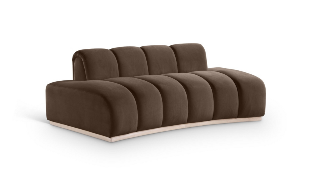 Meridian Furniture Jace Tufted Velvet Fabric Upholstered Loveseat