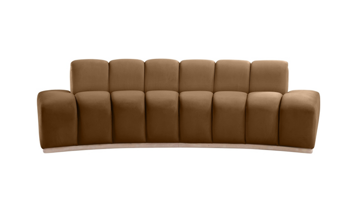 Meridian Furniture Jace 3-Seater Tufted Velvet Fabric Upholstered Sofa