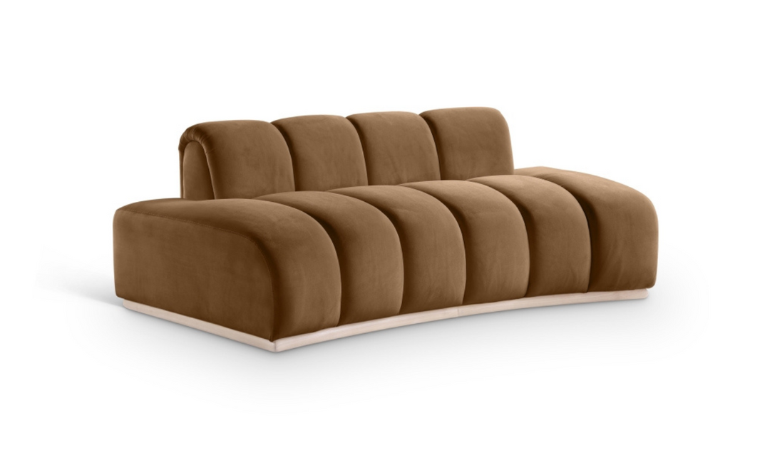 Meridian Furniture Jace Tufted Velvet Fabric Upholstered Loveseat
