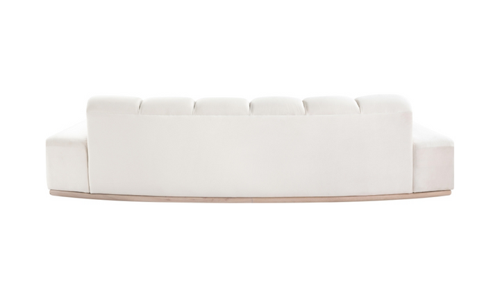 Meridian Furniture Jace 3-Seater Tufted Velvet Fabric Upholstered Sofa