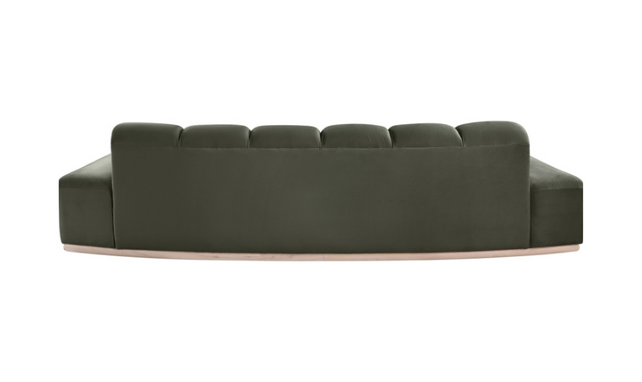 Meridian Furniture Jace 3-Seater Tufted Velvet Fabric Upholstered Sofa