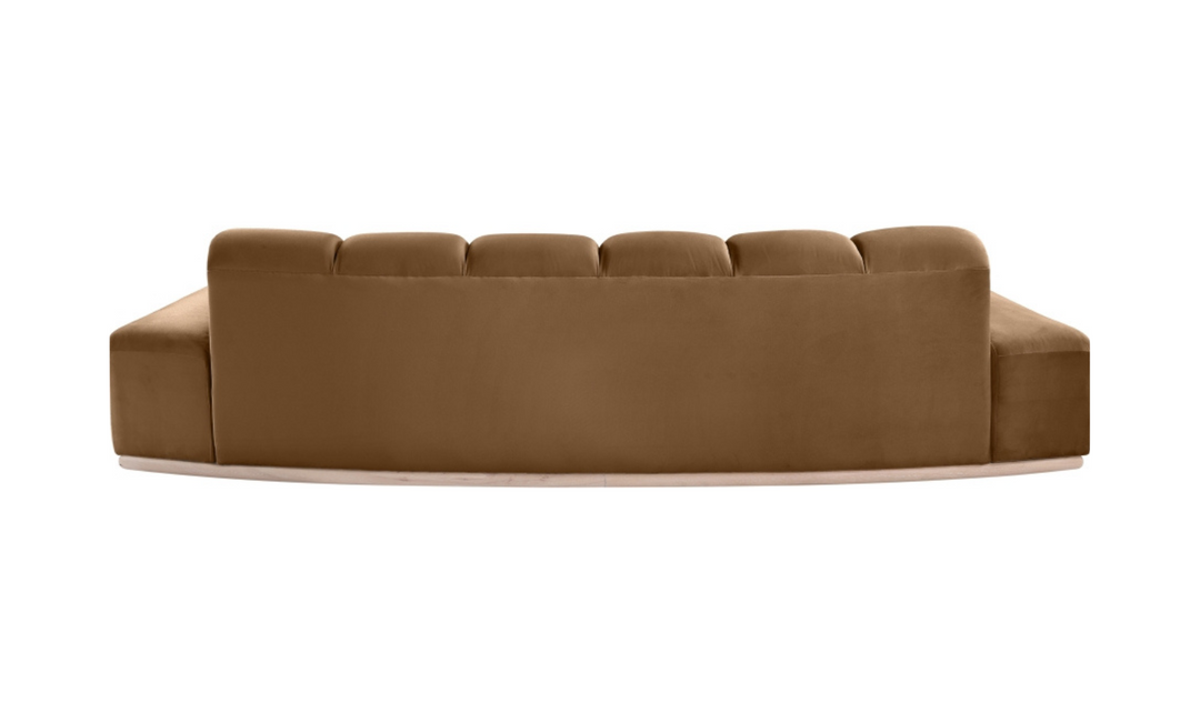Meridian Furniture Jace 3-Seater Tufted Velvet Fabric Upholstered Sofa