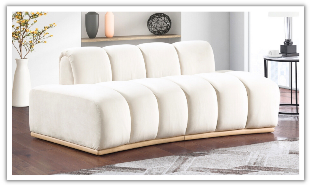 Meridian Furniture Jace Tufted Velvet Fabric Upholstered Loveseat
